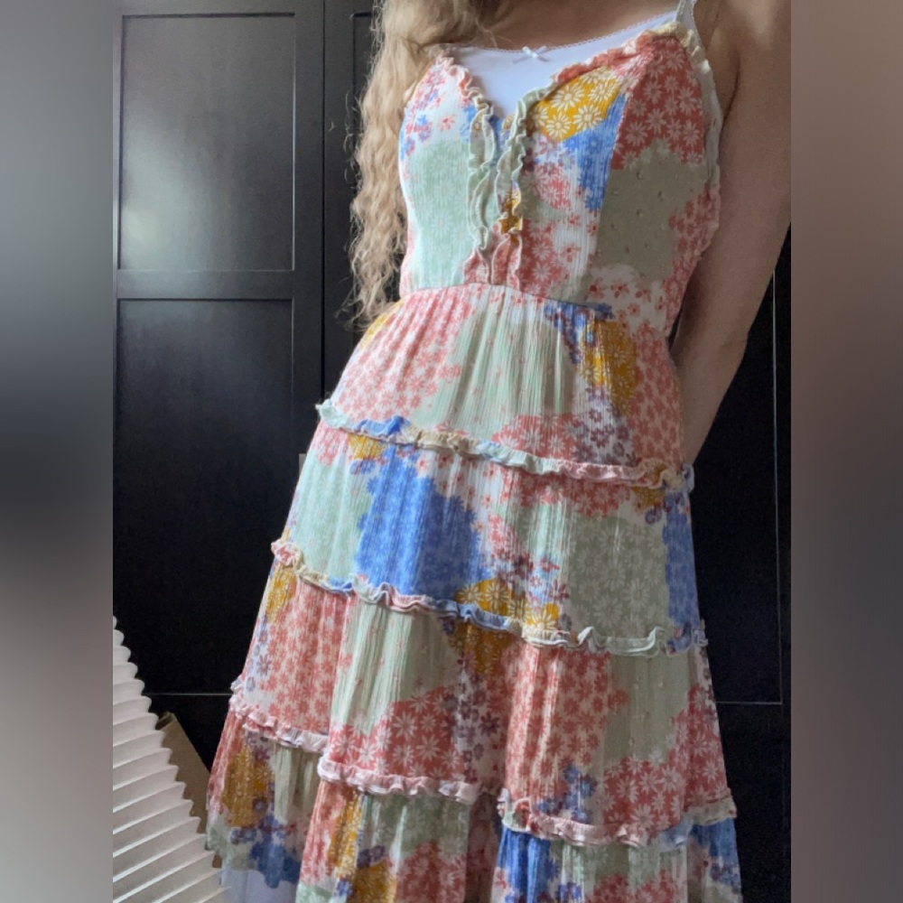 Forever 21 Patchwork Floral Dress